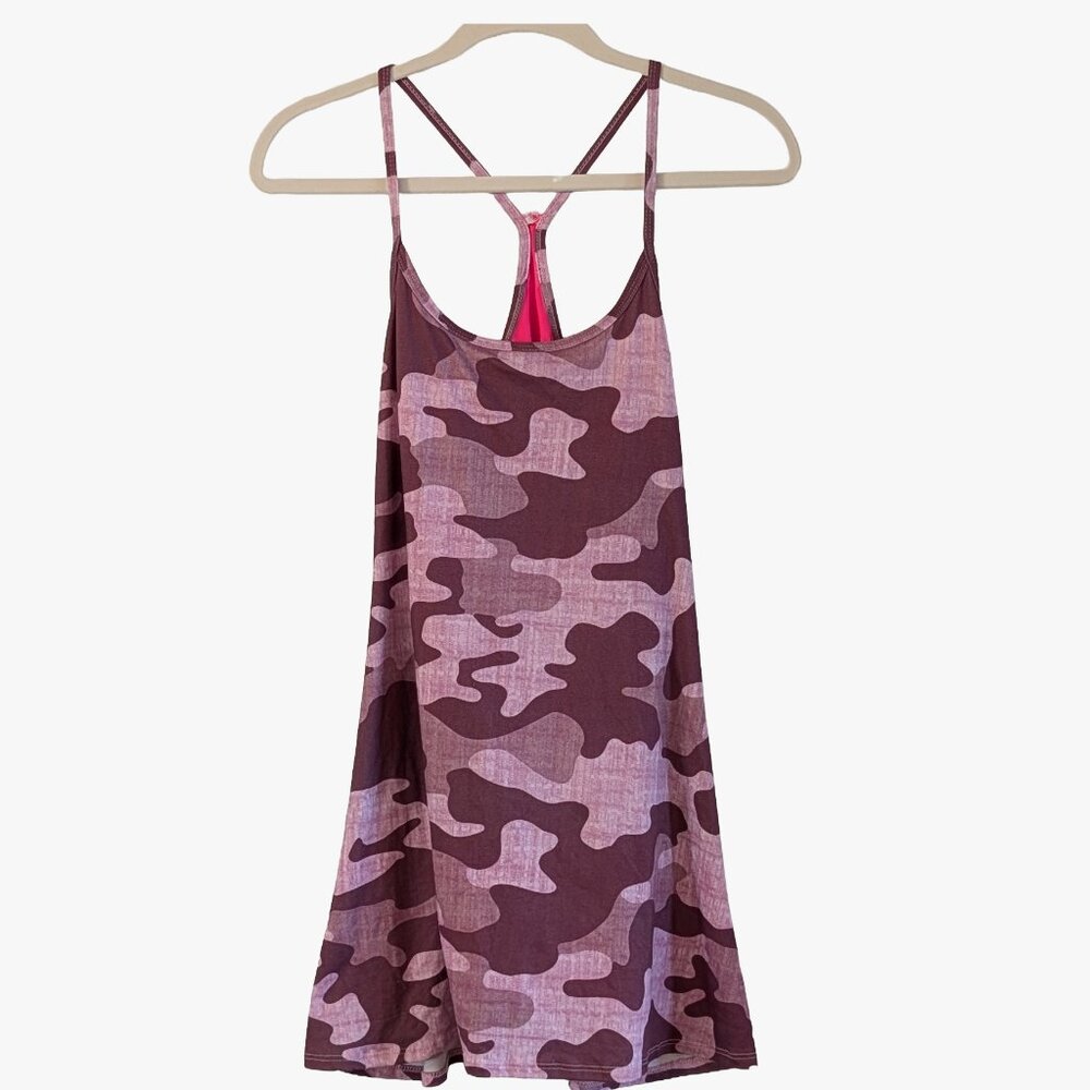 EVCR Purple Camo Athletic Dress Built In Hot Pink Shorts Tennis Pickleball S